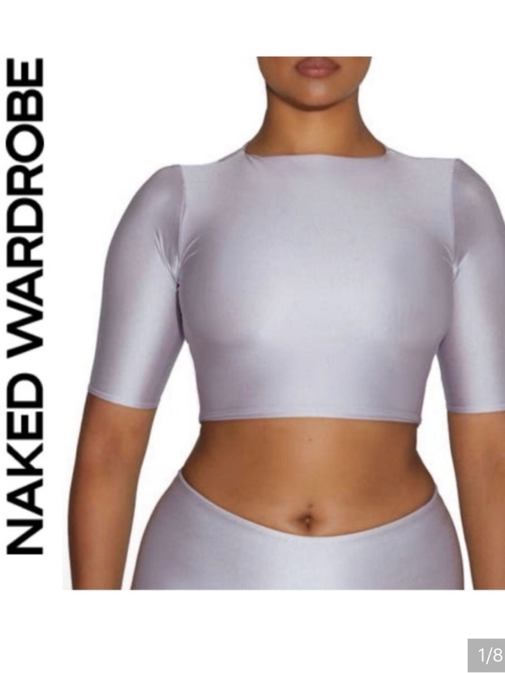 Naked Wardrobe 💜 The Sleek T Top in Iced Lavender | Small | NWT
